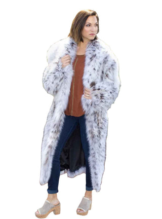 Custom Made Cat Lynx Belly Fur Coat.