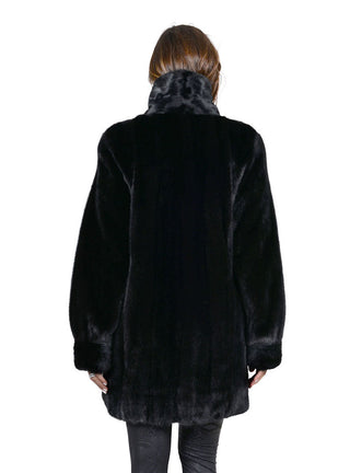 Mink Fur Stroller with Shawl Collar.