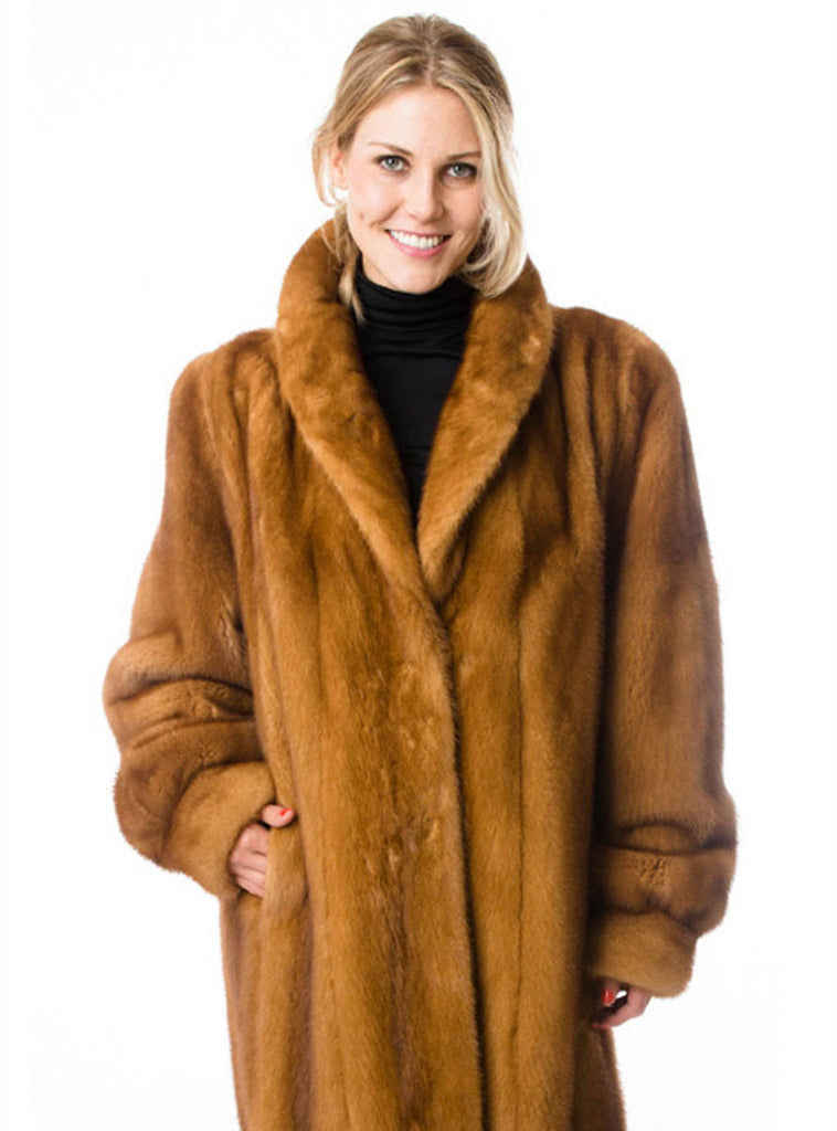 Female Mink Fur Coat with Full Swing