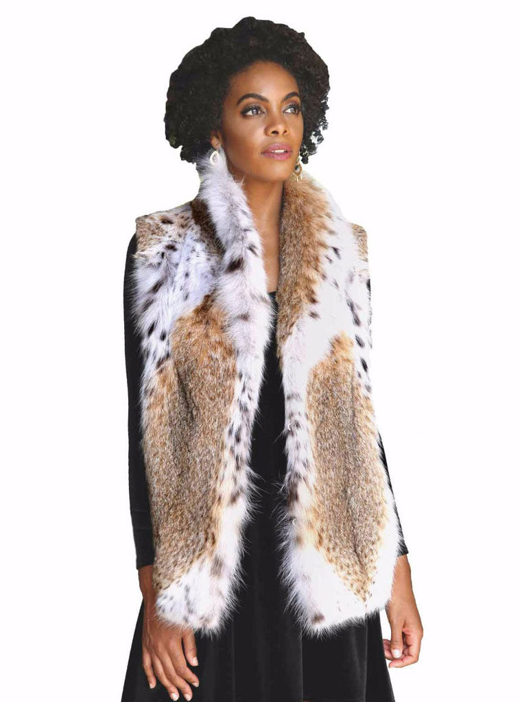 Women's Bobcat Fur Vest