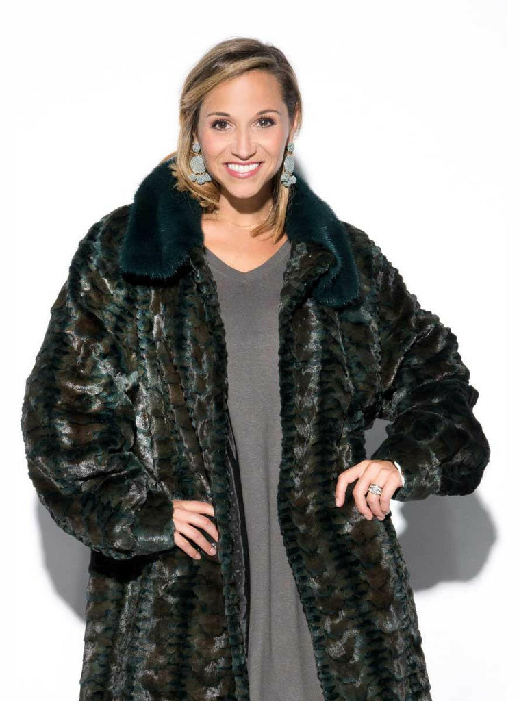 Women's Mink Fur Jacket with Full Mink Fur Collar