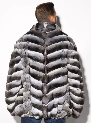 USA Made Men's Chinchilla Fur Jacket.