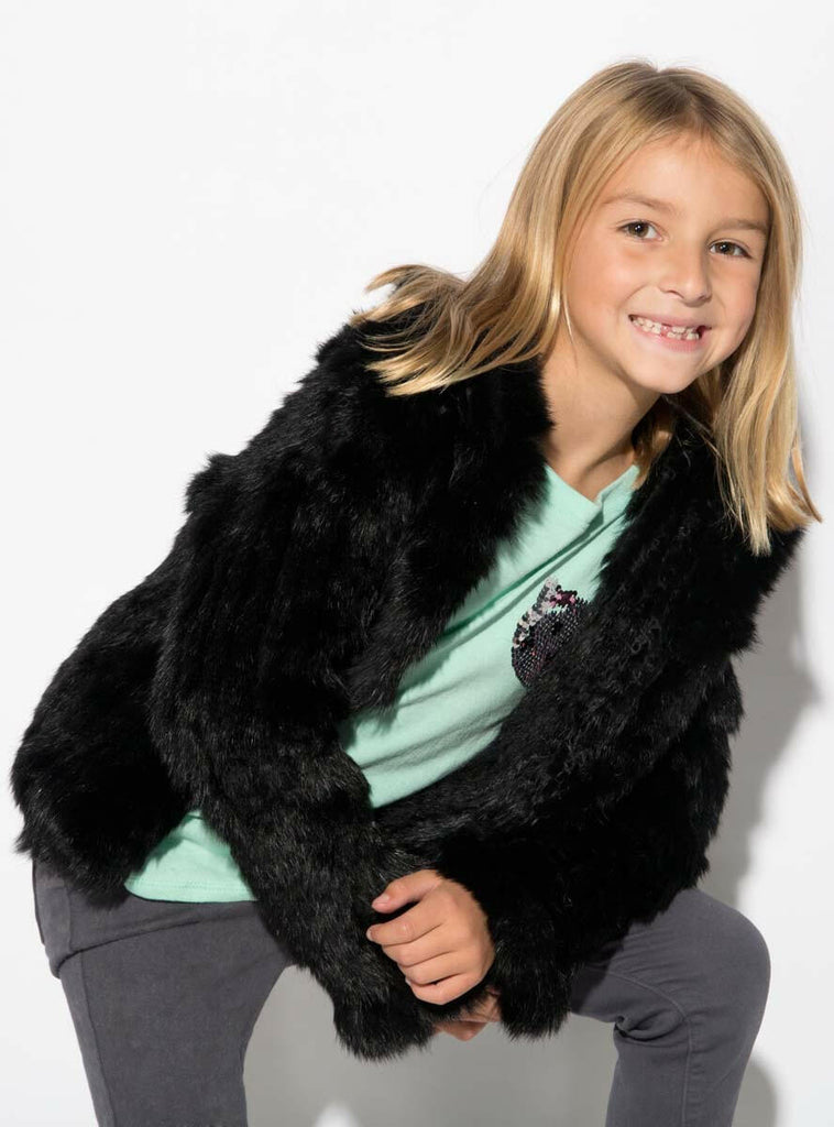 children's rabbit fur jacket