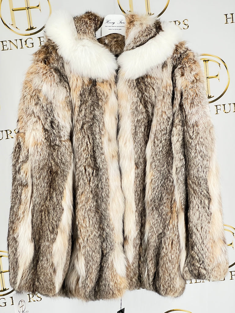 Fur coat clearance - lynx fur bomber jacket