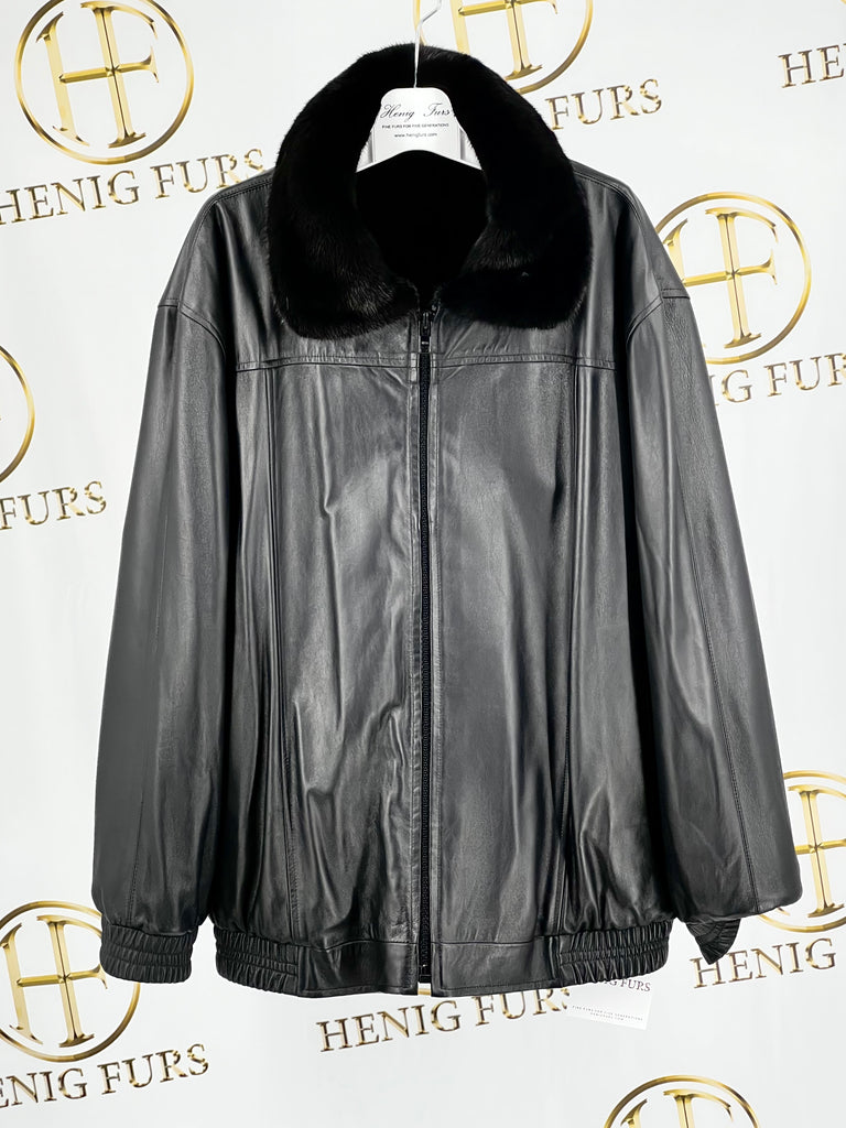Fur coat clearance - reversible mink fur jacket to leather