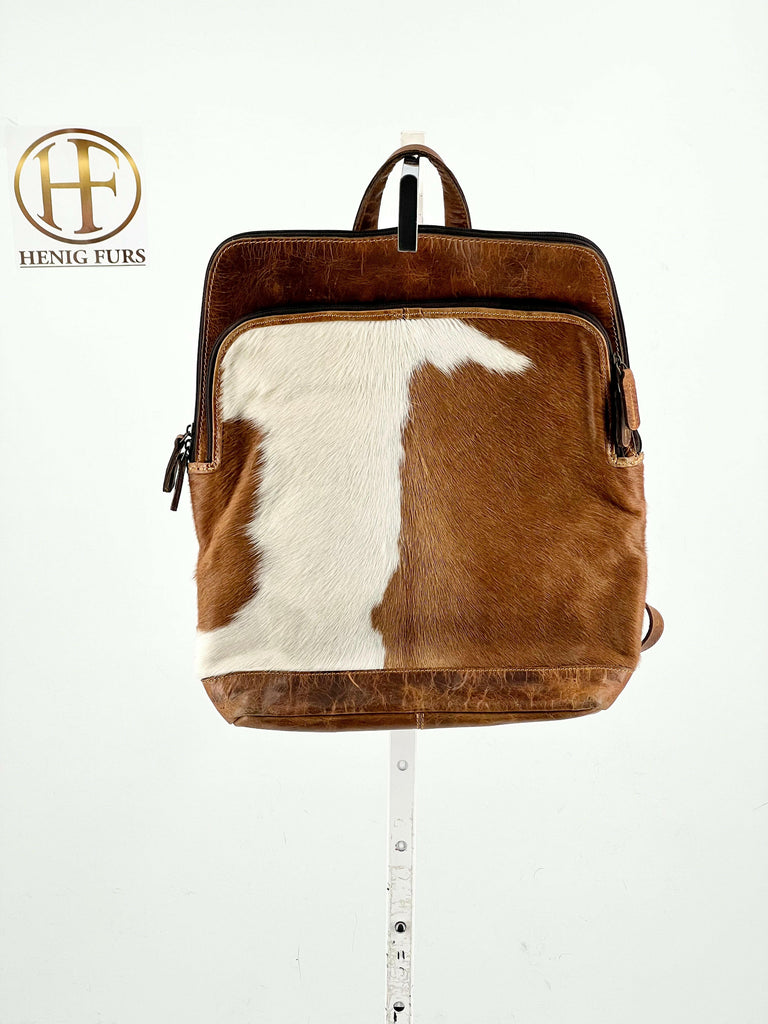 cowhide leather backpack