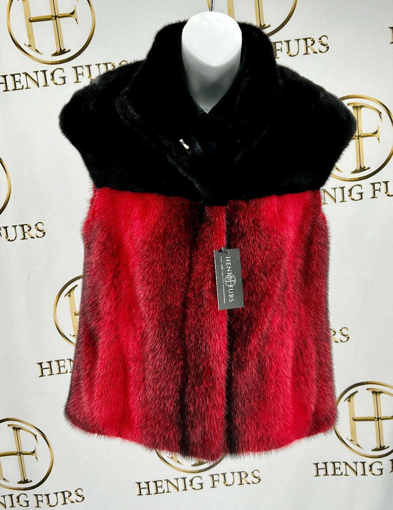 fur clearance -ranch and red mink fur vest